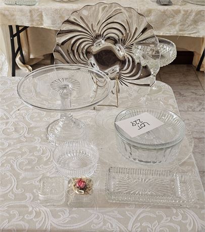 Mixed Glass Lot – Caprice (Cambridge) Large Footed Platter & More