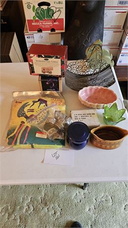 Mixed Misc Lot: Wind Sock, Aromatherapy Napkin Holders & More