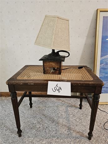 Wood & Cain Bench + Coffee Grinder Lamp