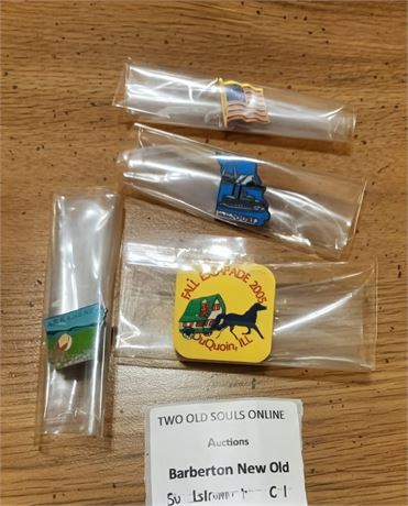 Commemorative Enamel Souvenir Pins Missouri, Illinois, American Flag & More