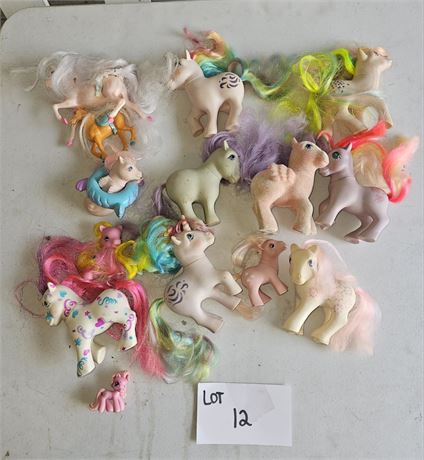 1980's Vintage My Little Ponys Mixed Sizes & Colors