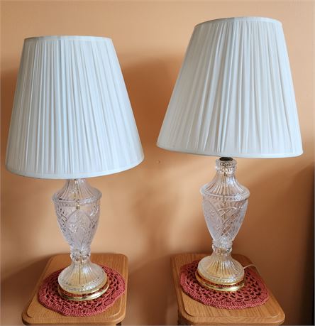 Pair of Glass Lamps