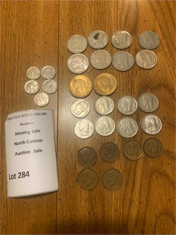Belgian Coin Lot of 29 (Various Denominations)