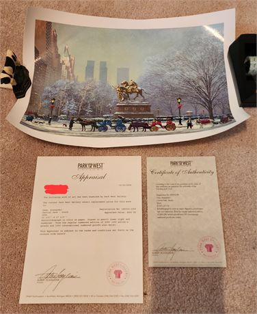 "Central Park-South" Seriolithograph, Signed /2250