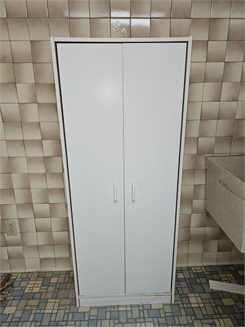 White Pressed Utility Cabinet