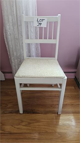 Wood White Painted Student Desk Chair