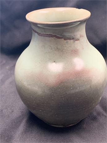 Herbert Sanders Signed Pottery Vase Dated 1932 His Early Crystalline Glaze Work