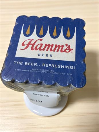 Hamm's Beer The Beer Refreshing Unopened Drink Coaster Set