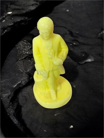 Boyd Art Slag Glass Colonial Man Harley #8 In Sea Green/Pistachio (Vintage)
