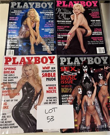 1990s Playboy Magazine Lot- 14 Issues