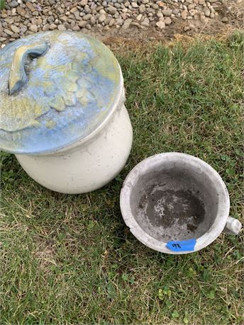 Vintage Stoneware Chamber Pot Set