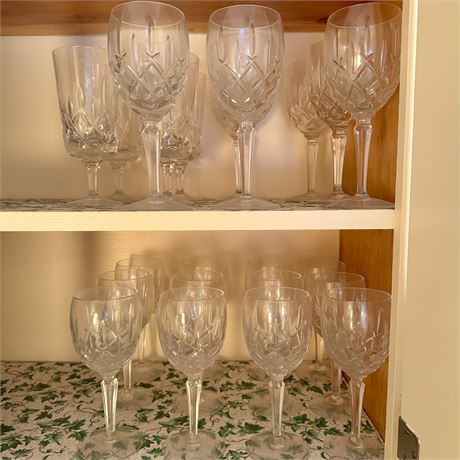 Gorham Crystal Lady Anne Signature Stemware, 29 Piece