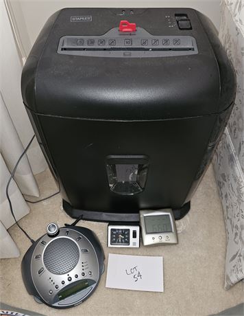 Staples Paper Shredder, Homedics Sleep Sound Machine, & More