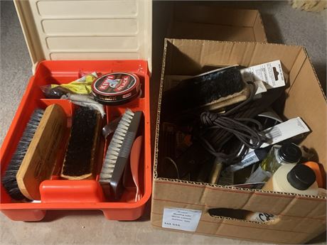 Shoe Polish Kit, Household Cleaner Lot