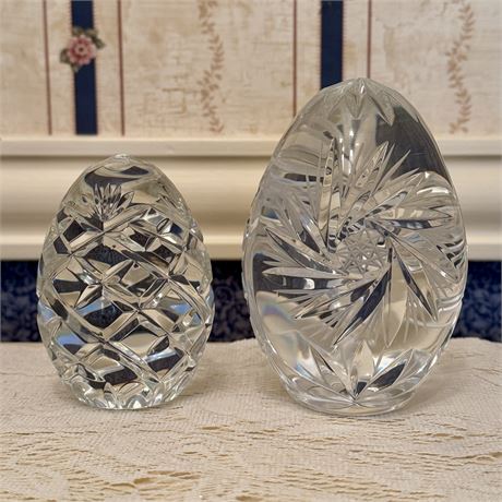 Vintage Cut Lead Crystal Paperweights