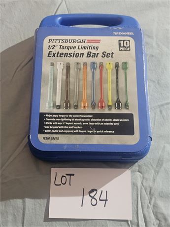 Pittsburgh 1/2 Torque Limiting Extension Bar Set