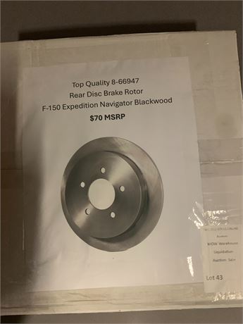 Top Quality 8-66947 Rear Disc Brake Rotor Ford F-150, Expedition, Navigator