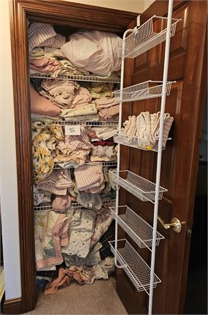 Hall Closet Cleanout - Mixed Size Sheets (Queen, King), Pillow Cases, & More