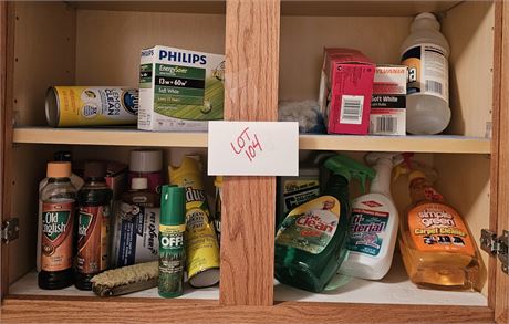 Cupboard Cleanout- Cleaners, Lightbulbs, Chemicals & More