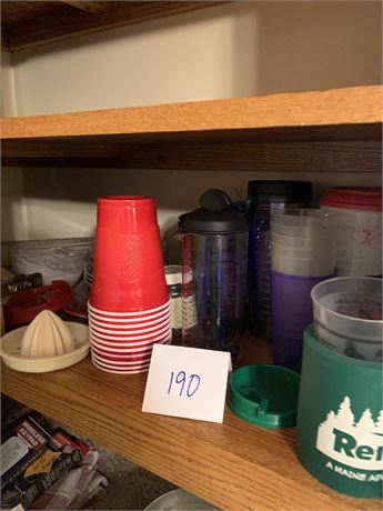 Kitchen Cupboard Clean-Out of Plates, Jars, Plastic Cups & More