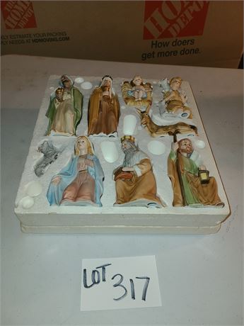 Homco Ceramic Nativity Set