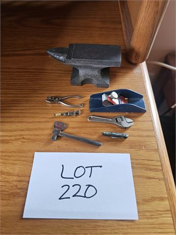 Jewelers Anvil, Mini Thumb Plane, Pliers, Sample Hatchet & More