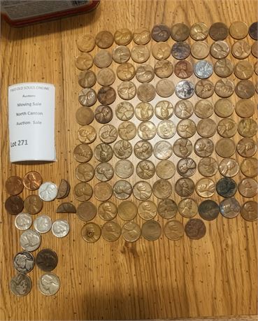 Wheat Penny Coin Lot - 106 Coins Total From 1940s and Up
