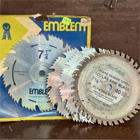 Lot of New/Used 7 1/4" Hollow Ground Planer Saw Blades