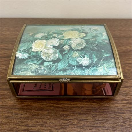 Via Vermont Stained Glass and Brass Jewelry and Keepsake Box