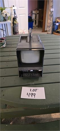 Portable TV SR 3000 5" Black & White With AM/FM Radio