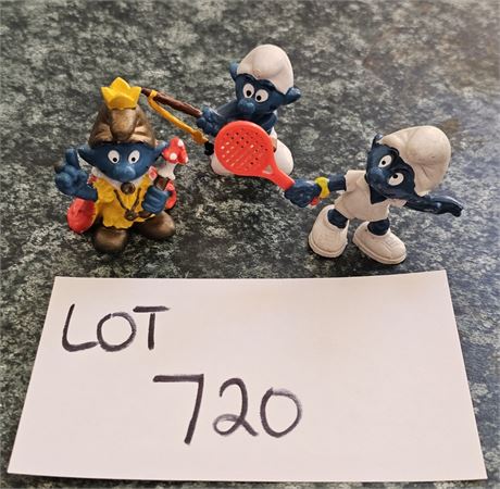 Original Vintage PVC Schleich Peyo Mixed Figurines Lot - 1980's Dates, Sizes