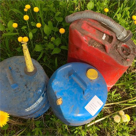 Vintage Kerosene Cylinders & Metal Gas Can