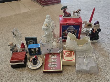 Mixed Christmas Decor- Ornaments, Figurines, Candles & More