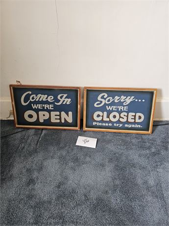 Hand Painted "Sorry We're Closed" Signs