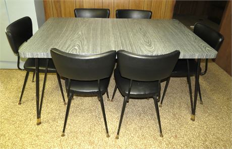 MCM Dining Table, 6 Chairs