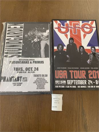 Assorted Framed Rock Poster Lot of 2