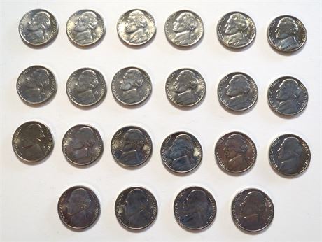 1972D BU Nickels