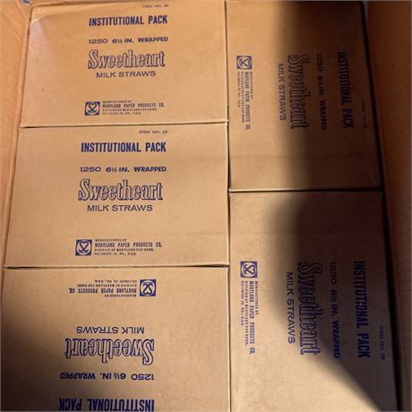 Sweetheart Brand Milk Straws By Maryland Paper Products Co.