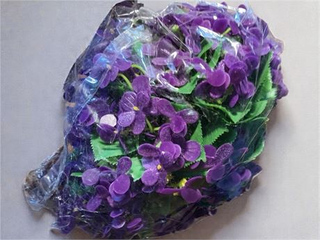 Artificial Purple Violet Floral Bunch Lot - 1 Box