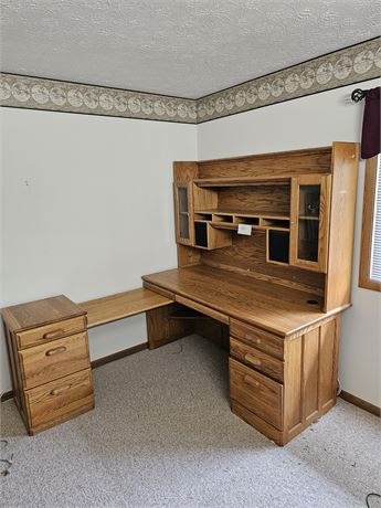 Wood Office Desk Unit