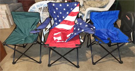 Three Folding Chairs