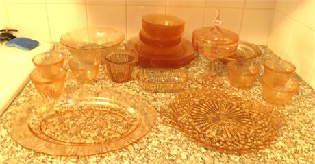 Pink Depression Glass Dishes