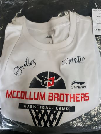 Li-Ning  McCollum Brothers Basketball Camp Jersey Signed By Both Brothers