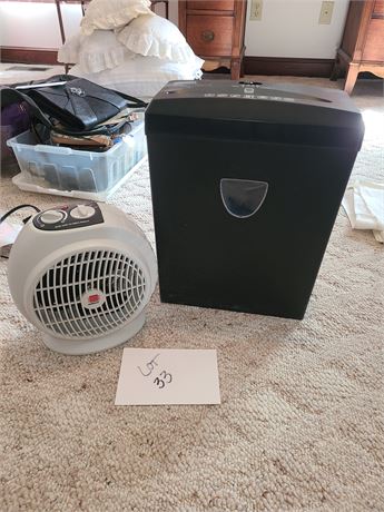 Staples Paper Shredder & Warmwave Space Heater