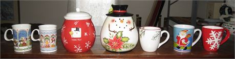 Christmas Cookie Jars, Christmas Mugs