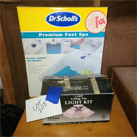 Dr. Scholl's Foot Spa & 3 Light Ceiling Fan Globe Kit