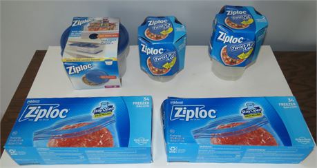 Ziploc Containers, Gallon Freezer Bags