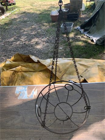 Vintage Metal Plant Hanger for Floral Hanging Basket