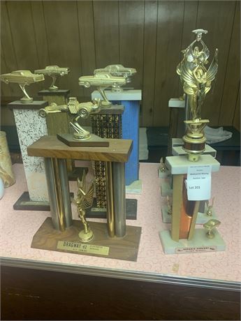 Vintage Racing Trophies - Lot of 10