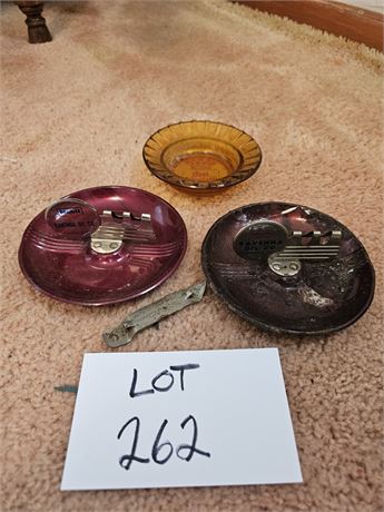 Vintage Mobil Ravenna, Ohio Ashtrays & More